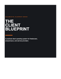 Cover of The Client Blueprint, a digital PDF workbook by HaulmDigital, subtitle A practical client operating system for freelancers, solopreneurs, and service providers.