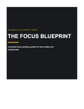 Cover of The Focus Blueprint, a digital PDF workbook by HaulmDigital, subtitle A practical focus operating system for side hustlers and professionals.